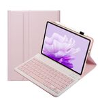 Per Huawei MatePad 11.5 2023 AH17 Pelle di agnello Custodia ultrasottile staccabile con tastiera Bluetooth in pelle (rosa)