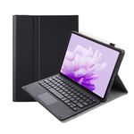 Per Huawei MatePad 11.5 2023 AH17-A Pelle di agnello Custodia in pelle ultrasottile staccabile con tastiera Bluetooth e touchpad (Nero)