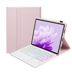 Per Huawei MatePad 11.5 2023 AH17-AS Pelle di agnello Custodia in pelle ultrasottile staccabile con tastiera Bluetooth retroilluminata con touchpad (rosa)