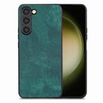 Per Samsung Galaxy S23+ 5G Custodia per telefono con cover posteriore per PC in pelle vintage (verde)