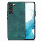 Per Samsung Galaxy S22 5G Custodia per telefono con cover posteriore per PC in pelle vintage (verde)