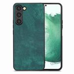 Per Samsung Galaxy S22+ 5G Custodia per telefono con cover posteriore per PC in pelle vintage (verde)