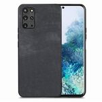 Per Samsung Galaxy S20+ Custodia per telefono con cover posteriore per PC in pelle vintage (nera)