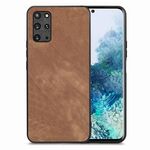 Per Samsung Galaxy S20+ Custodia per telefono con cover posteriore per PC in pelle vintage (marrone)