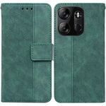 Custodia per telefono in pelle goffrata geometrica per Tecno Spark Go 2023 / Pop 7 Pro (verde)