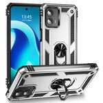 Per Motorola Moto G 5G 2023 Custodia per telefono antiurto in TPU + PC con supporto (argento)