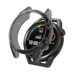 Per Huawei Watch GT 3 SE Custodia protettiva per orologio galvanica a metà confezione (nero trasparente)