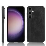 Per Samsung Galaxy S23 FE 5G Cucito Mucca Modello Pelle PC + PU + Custodia per telefono TPU (Nero)