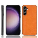 Per Samsung Galaxy S23 FE 5G Cucito Mucca Modello Pelle PC + PU + Custodia per telefono TPU (Arancione)