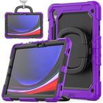 Per Samsung Galaxy S9 Custodia per tablet PC ibrida in silicone tipo D con supporto per maniglia (viola)