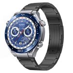 Per Huawei Watch Ultimate 22 mm cinturino in lega di titanio a forma di I (nero)