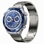 Per Huawei Watch Ultimate 22 mm cinturino in lega di titanio a forma di I (grigio)