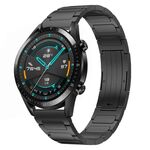 Per Huawei GT2 46mm 22mm cinturino in lega di titanio a forma di I (nero)
