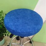 Coprisgabello rotondo con stampa elastica Coprisgabello rotondo Coprisedia Coprisgabello da bar, Dimensioni: diametro 30-34 cm disponibile (linea blu scuro)
