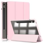Per Samsung Galaxy Tab S9 Custodia per tablet in pelle intelligente 3 pieghevoli in acrilico (rosa)