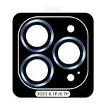 Per iPhone 15 Pro TOTU PG-4 Proteggi lente con montatura in metallo serie Golden Shield (blu)