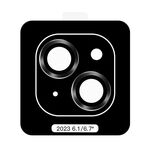 Per iPhone 15 TOTU PG-4 Proteggi lente con montatura in metallo serie Golden Shield (nero)