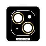Per iPhone 15 Plus TOTU PG-4 Proteggi lente con montatura in metallo serie Golden Shield (giallo)