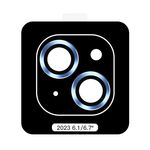 Per iPhone 15 Plus TOTU PG-4 Proteggi lente con montatura in metallo serie Golden Shield (blu)