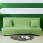 Copridivano letto elasticizzato senza braccioli Copridivano letto pieghevole all-inclusive, misura: XL per divano da 195-225 cm (verde)
