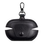 Custodia protettiva per auricolari TWS in pelle Sony WF-1000XM5 con gancio (nero)