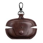 Custodia protettiva per auricolari TWS in pelle Sony WF-1000XM5 con gancio (marrone scuro)