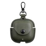 Per Huawei FreeBuds SE 2 Custodia protettiva per auricolari TWS in pelle con gancio (verde)