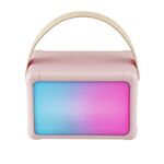 Altoparlante Bluetooth portatile con effetto di illuminazione RGB Mini audio karaoke per la casa, Stile: altoparlante (rosa)