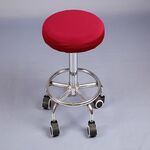 Coprisedie rotonde girevoli con maniche rotonde elasticizzate per diametro 28-35 cm (Rosso)