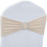 Schienale per sedia elastico senza lacci Coprisedia con fiocco floreale Decorazione del sedile Cravatte Forniture per matrimoni in hotel (Champagne)