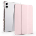 Custodia per tablet in pelle Smart TPU trasparente da 13 pollici 3 pieghe per Honor MagicPad (rosa ghiaccio)