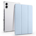 Per Honor MagicPad Custodia per tablet in pelle Smart TPU trasparente da 13 pollici 3 pieghevoli (blu ghiaccio)