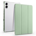 Custodia per tablet in pelle Smart TPU trasparente da 13 pollici 3 pieghe per Honor MagicPad (verde Matcha)
