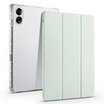 Per Honor MagicPad Custodia per tablet in pelle Smart TPU trasparente da 13 pollici 3 pieghevoli (verde chiaro)
