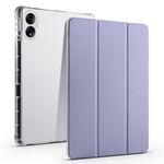 Per Honor MagicPad Custodia per tablet in pelle Smart TPU trasparente da 13 pollici 3 pieghevoli (viola)