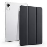 Per Honor Pad X8 Pro / Pad X9 Custodia tablet in pelle TPU trasparente pieghevole a 3 pieghe (Nero)