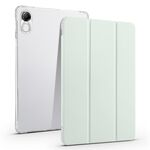 Per Honor Pad X8 Pro / Pad X9 Custodia tablet in pelle TPU trasparente pieghevole a 3 pieghe (verde chiaro)
