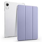 Per Honor Pad X8 Pro / Pad X9 Custodia tablet in pelle TPU trasparente pieghevole a 3 pieghe (viola)