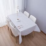 Tovaglia per la casa 137x180 cm Tovaglia da caffè in PVC senza lavaggio (plaid bianco)