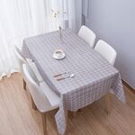 Tovaglia per la casa 137x180 cm Tovaglia da caffè in PVC senza lavaggio (plaid grigio)