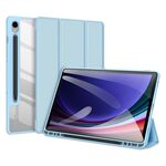Custodia per tablet in pelle antiscivolo per Samsung Galaxy Tab S9 FE DUX DUCIS TOBY con funzione di sospensione/sveglia (blu)