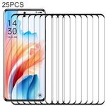 Per OPPO A2 Pro 25 pezzi 9H HD Pellicola in vetro temperato con bordo curvo 3D (nero)