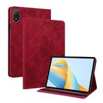 Custodia per tablet in pelle goffrata fiore farfalla per Honor Pad V8 Pro (rosso)