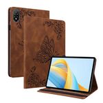 Custodia per tablet in pelle goffrata fiore farfalla per Honor Pad V8 Pro (marrone)
