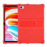 Per custodia protettiva per tablet in silicone antiurto Teclast M40 con supporto (rosso)