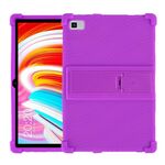 Per Teclast M40 Custodia protettiva per tablet in silicone antiurto con supporto (viola)