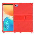 Per Teclast M40 Plus Custodia protettiva per tablet in silicone antiurto con supporto (rosso)