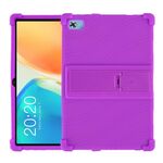 Per Teclast M40 Plus Custodia protettiva per tablet in silicone antiurto con supporto (viola)