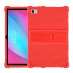 Per Teclast P20 Custodia protettiva per tablet in silicone antiurto con supporto (rosso)