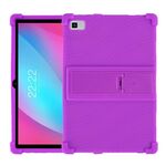 Per Teclast P20 Custodia protettiva per tablet in silicone antiurto con supporto (viola)